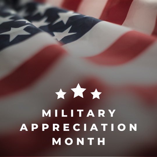 As Military Appreciation Month kicks off, let's take a moment to honor and express our gratitude to the brave men and women who serve our nation. Your sacrifice and commitment ensure our safety and freedom. Thank you for your service!🇺🇸