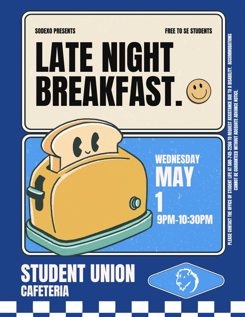 #StressFreeZone ☕ Wednesday (May 1): - Lighthouse Coffee Truck 10AM to 1PM! - LATE NIGHT BREAKFAST 9PM TO 10:30PM  #SESpirit #SEVibe #DoYouSe? #SELegacy #Call988