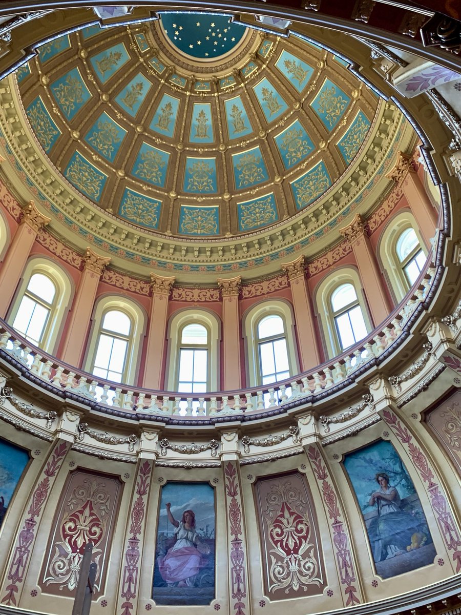 The scaffolding is coming down and the dome is radiantly beautiful! #mileg #MichiganCapitol #MiCapitol
