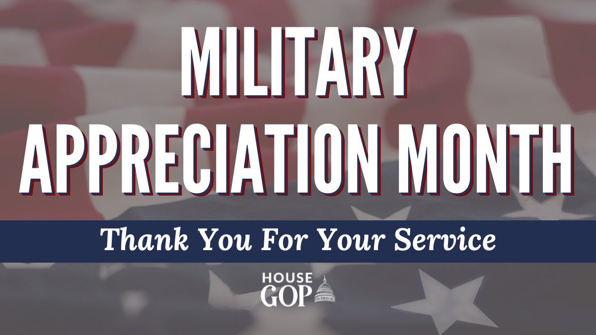 This #MilitaryAppreciationMonth, we honor all our brave servicemembers who have answered the call to serve our nation, protect American liberty, and defend freedom. May God bless our military members and all of our veterans. 🇺🇸