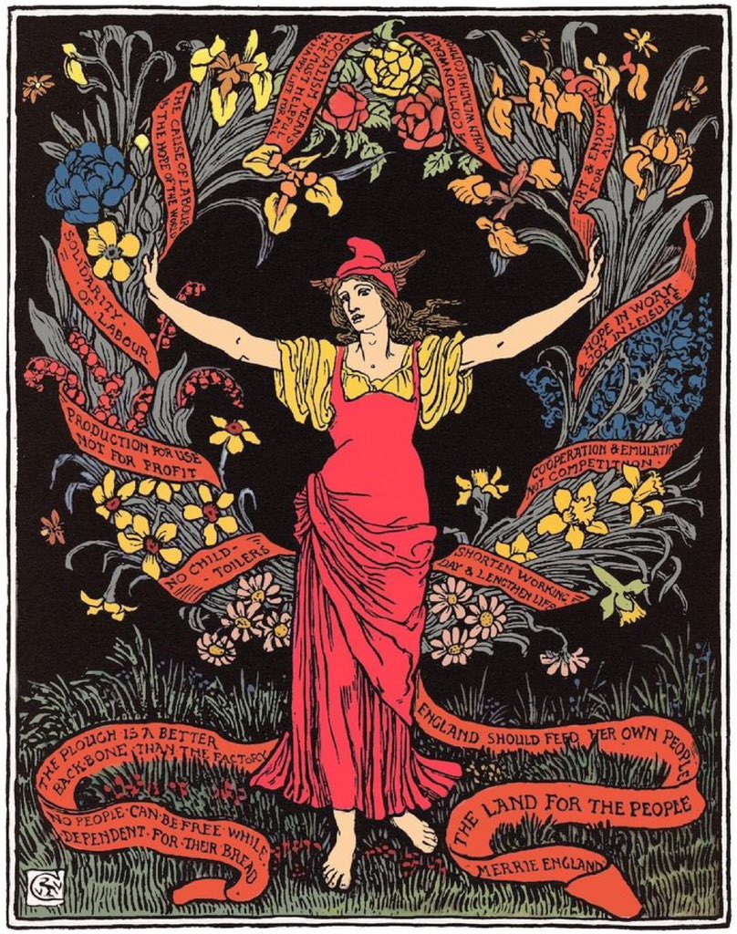 A Garland for May Day, Walter Crane, 1895
