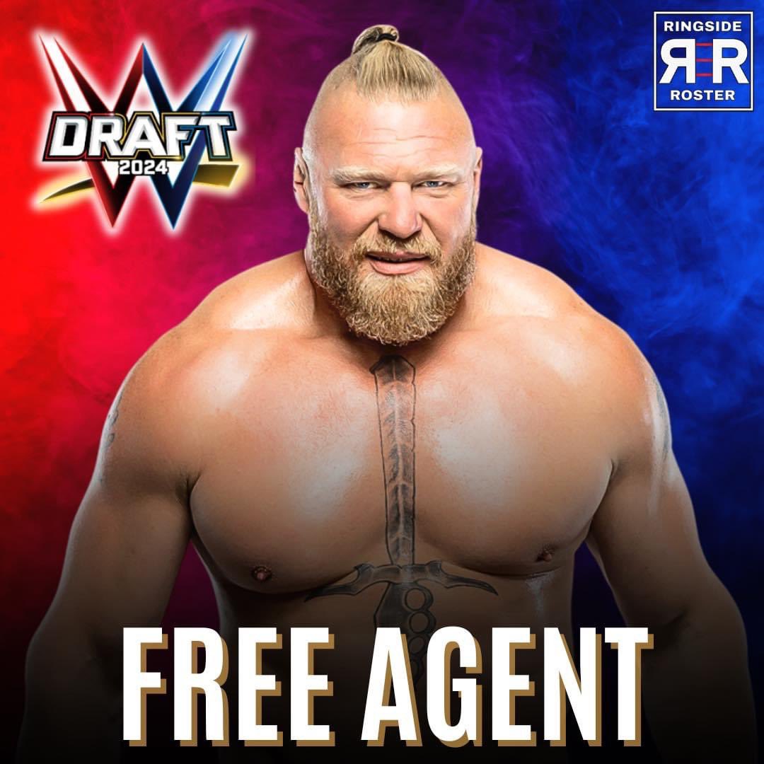 Brock Lesnar is now officially listed as a free agent following the WWE Draft 

#wwe #brocklesnar #prowrestling