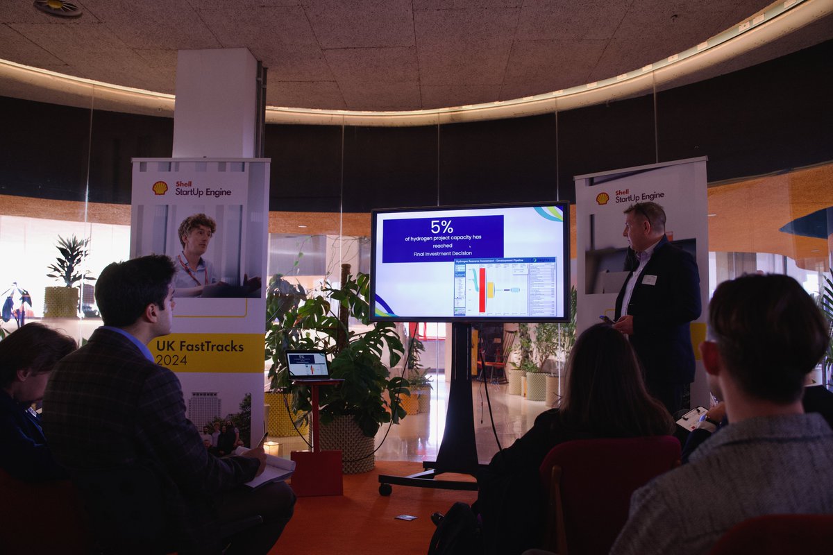 Great evening in London on Monday with @Shell experts for #ShellStartUpEngine – we pitched alongside other #climatetech founders and then got feedback, advice and ideas from Shell mentors.