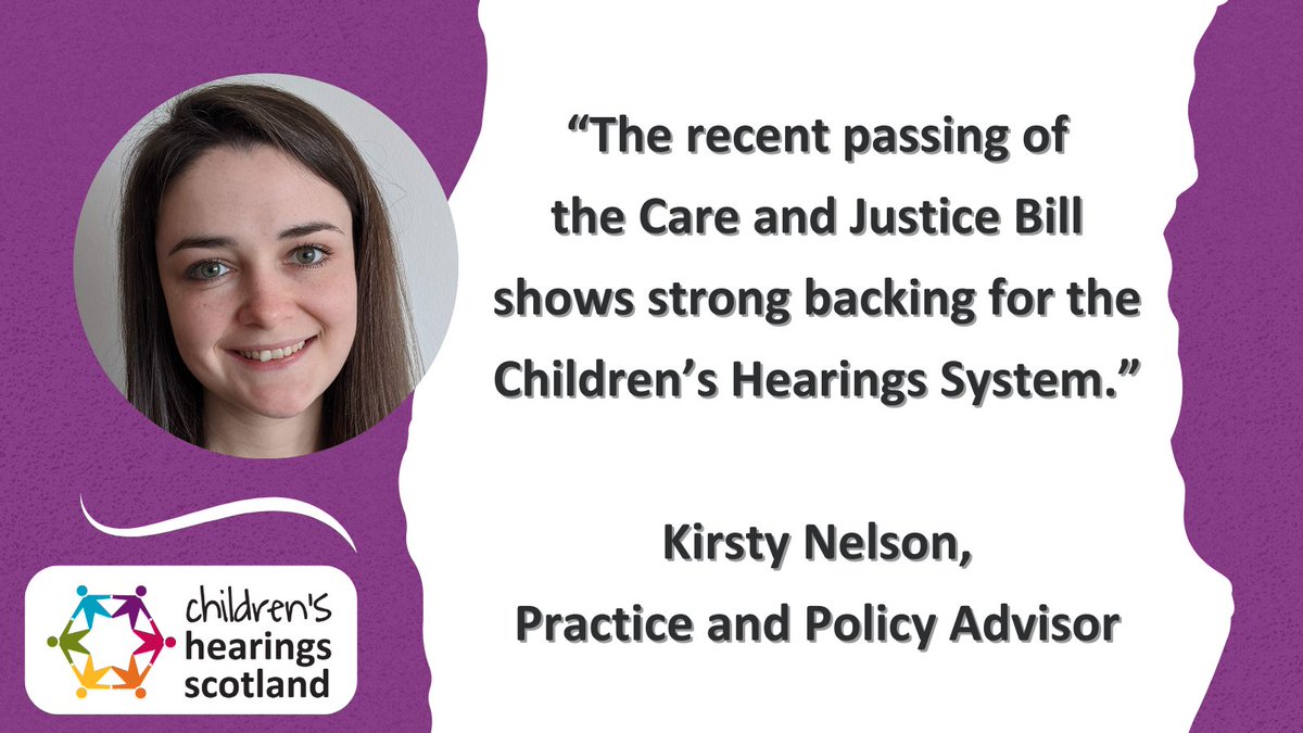Our Practice and Policy Advisor Kirsty Nelson explores the Care and Justice Bill. What does the Bill mean for the Children's Hearings System? chscotland.gov.uk/about-us/lates… 📰