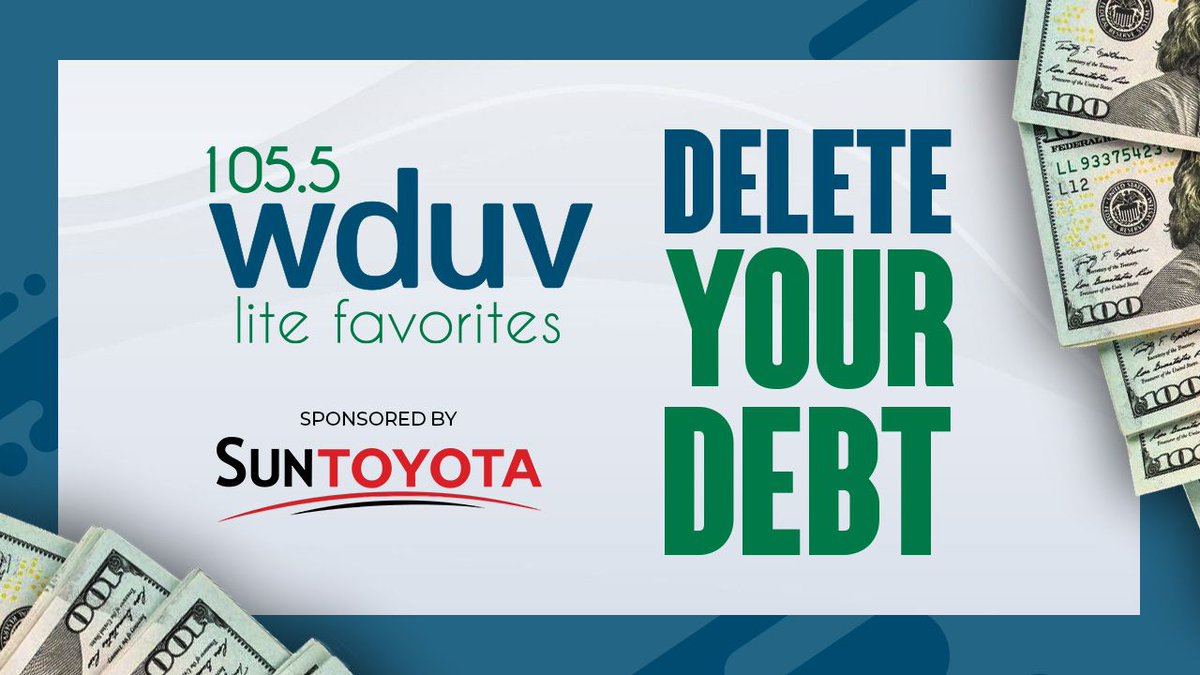 No refund this year, and you kind of spent what you expected? Let the Dove Delete Your Debt 5 times every workday. Ann Kelly has your first chance to win every morning at 8 am! bit.ly/3TMcmN3

#WDUV #DeleteYourDebt #cashcontests #DoveContests
