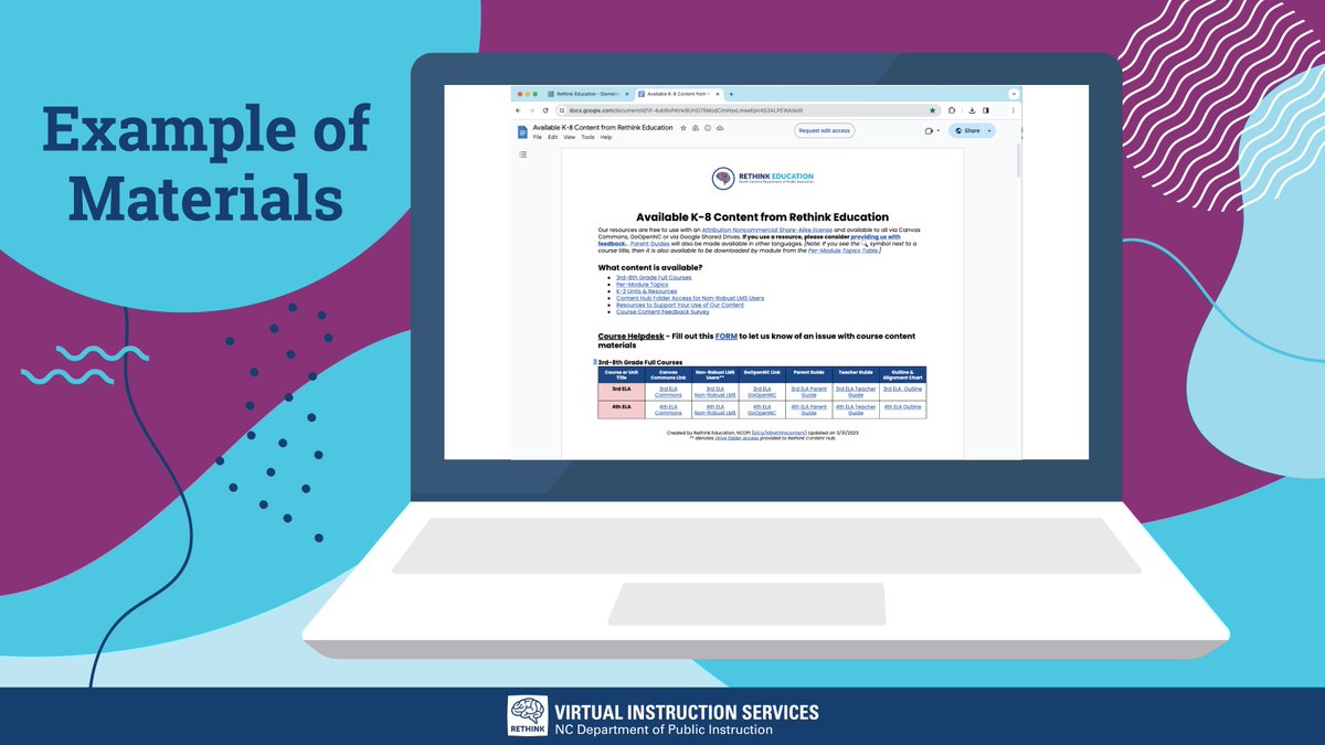 ⏰ Time is running out to share your experience using the #NCRethinkEd K-8 blended curricular materials. We read every response! Survey ends May 3: unc.az1.qualtrics.com/jfe/form/SV_es…