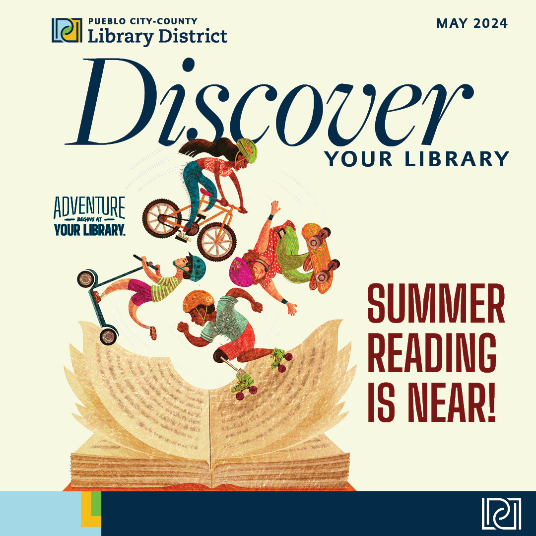pueblolibrary's tweet photo. Summer Reading is near!

Kick off a summer of adventure on Friday, May 31, 3-6 p.m. at Rawlings Library, 100 E. Abriendo Ave. &amp; Saturday, June 1, at Greenhorn Valley Library, 4801 Cibola Drive. Enjoy free games &amp; activities for the entire family.
https://t.co/mmc9dHiwew https://t.co/4Hs6AIO7b8