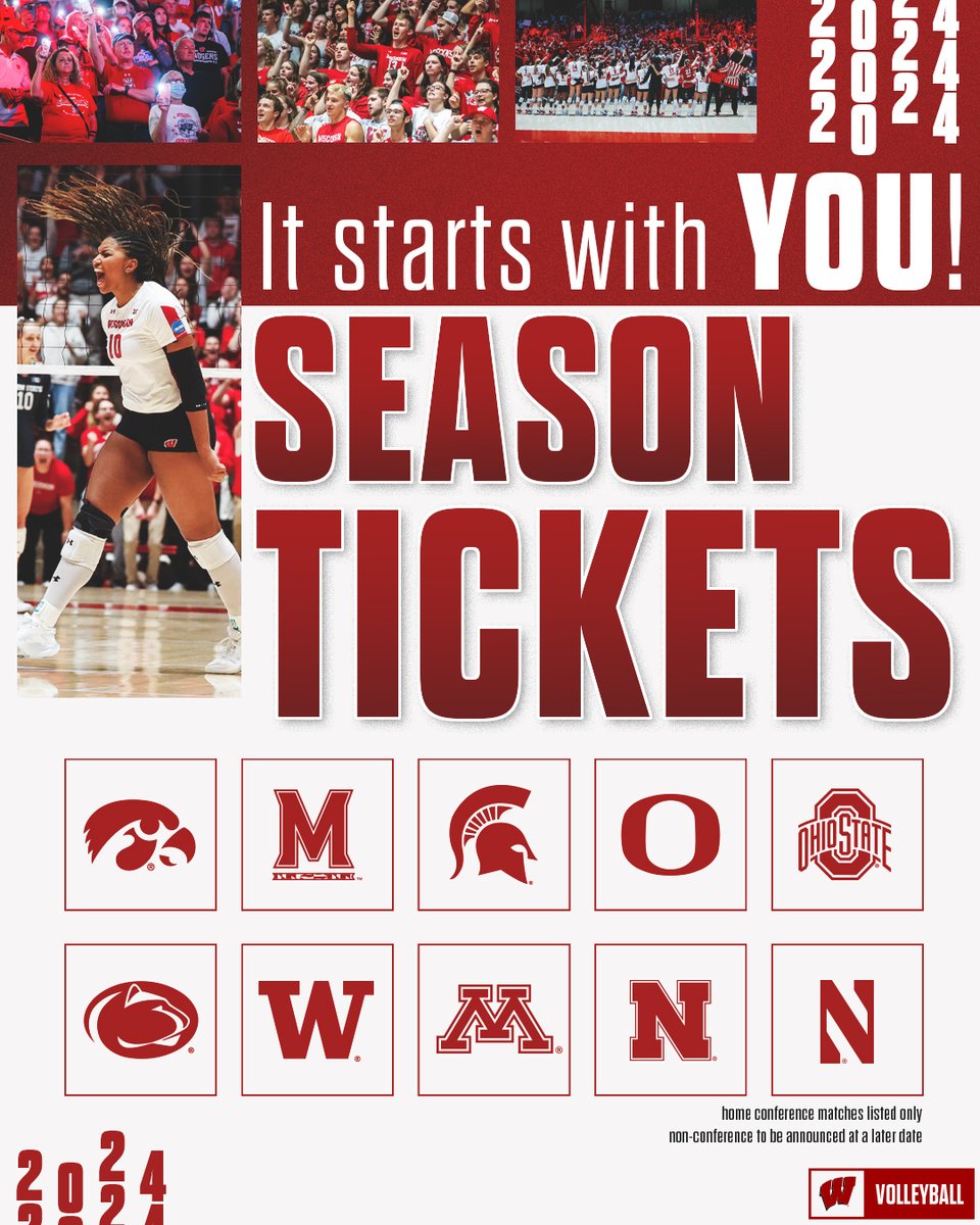 𝗜𝘁'𝘀 𝘀𝘁𝗮𝗿𝘁𝘀 𝘄𝗶𝘁𝗵 𝗬𝗢𝗨! Order your 2024 volleyball season tickets, TODAY! Current Season Ticket Holders: bit.ly/3UkUqth New Requests: bit.ly/3UkUtVZ