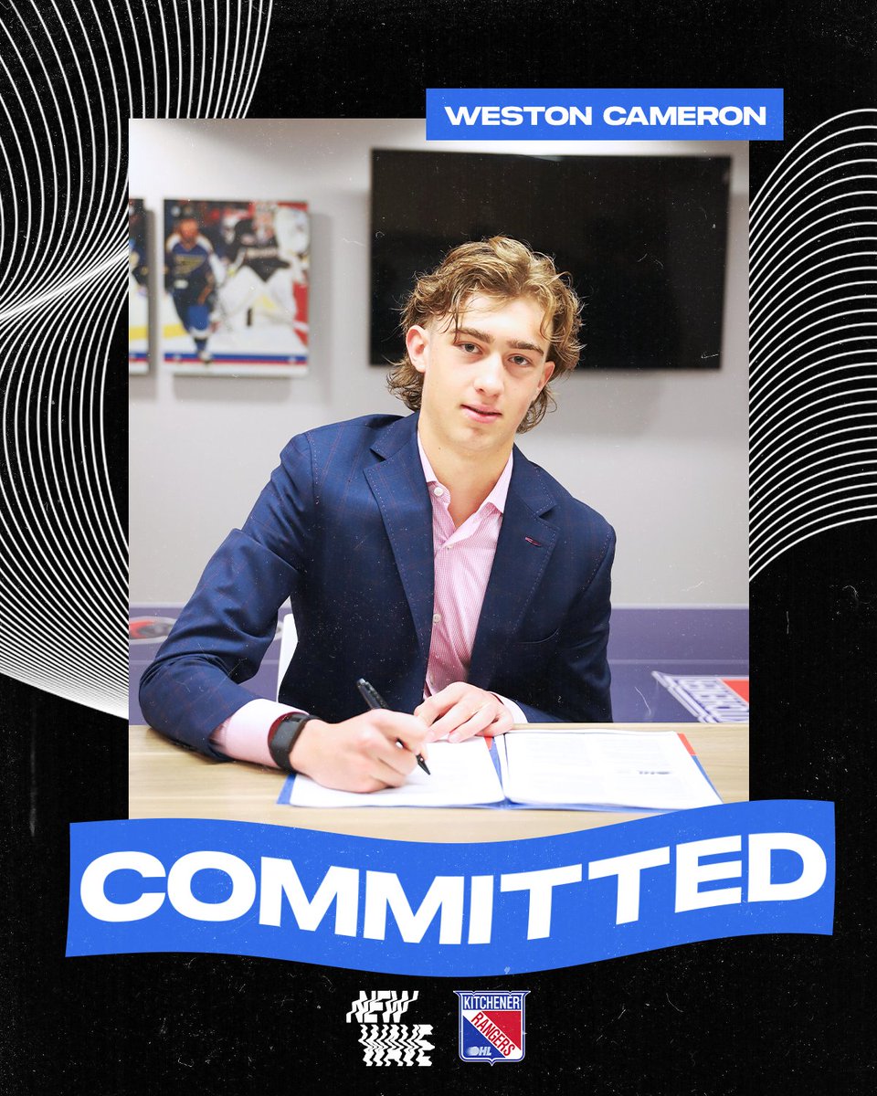 We are happy to announce that Weston Cameron has inked an OHL Scholarship and Development Agreement with the #OHLRangers. Help us welcome Weston! 📰 tinyurl.com/ys62kska #NewWave | #RTown