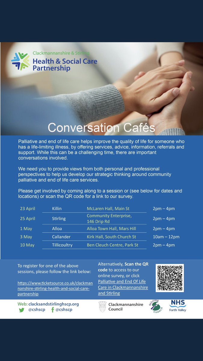 A huge thank you to all who joined us at Alloa Town Hall today for the Palliative and end of life care Conversation Cafe. We very much appreciate your time and for sharing your experiences.