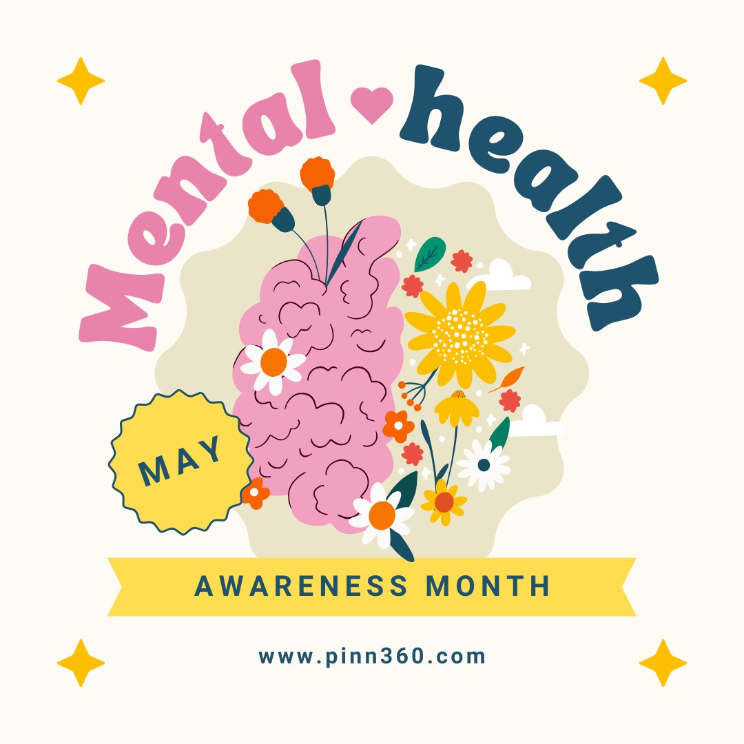 May is Mental Health Awareness Month!  Did you know that Mental Health affects 1 in 5 adults in America?  That's more than 55 million people.  Make sure to check on your friends, family and coworkers.  #bekind #mentalhealthcheck #teampinnacle #mentalhealthmonth