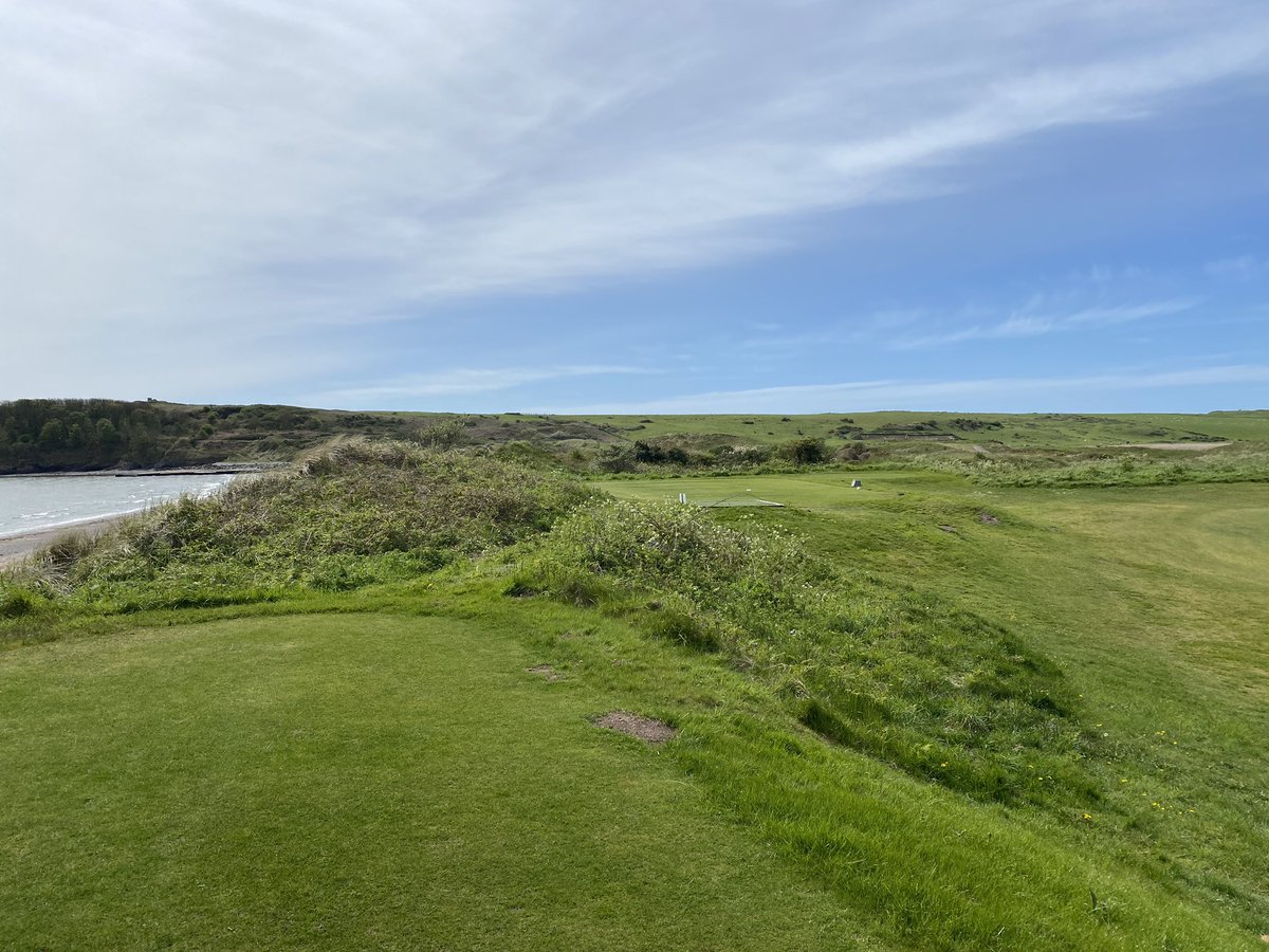 Afternoon off with my old mate Dave Hancock, Manager @TenbyGolfClub. Had a tour of the site and very impressed. Much of it SSSI. Grasshopper Warbler reeling away, Willow Warblers and Skylark song filling the air. Great dune habitat. Coastal erosion a huge challenge though.