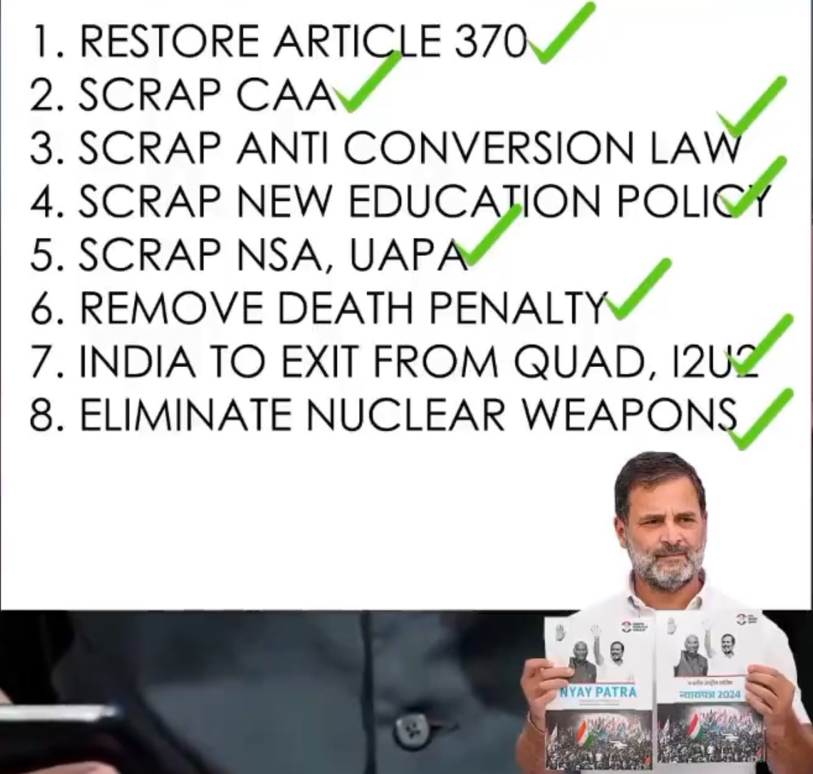 Will you vote for this Congress manifesto?

Yes this is their manifesto. Open your eyes. Read and understand what they are trying to do. Push the country another 60yrs backwards.

#Vote4Modi #EveryVoteMatters #EveryVoteCounts