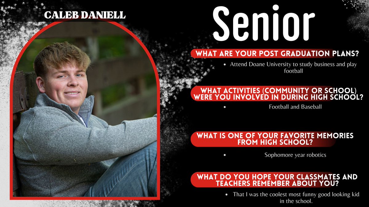 Best of luck in your future, Caleb Daniell! #classof2024 #YutanSeniors