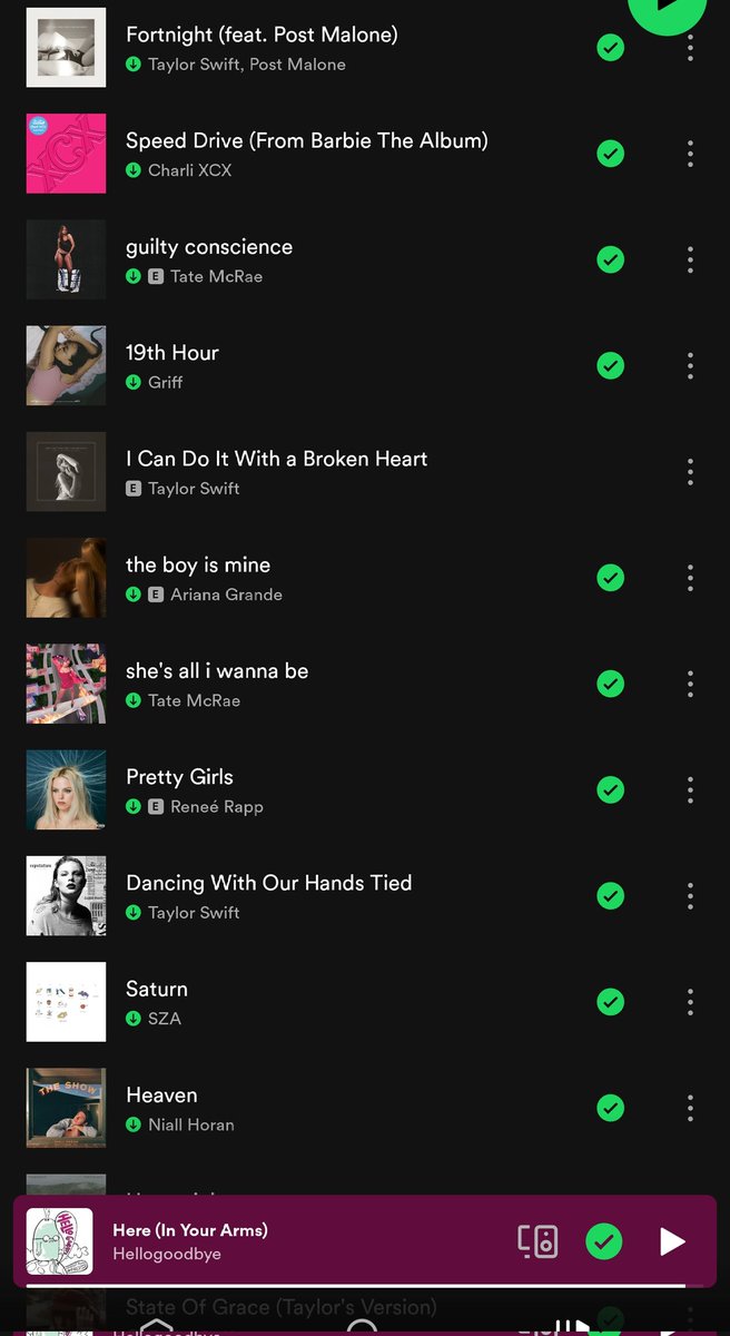 me + on repeat playlist (yes unfortunately I'm a basic pop girlie deal with it)