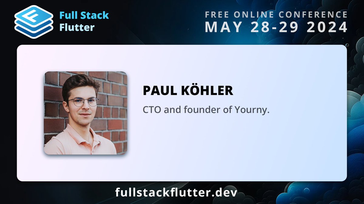 Founder and CTO of Yourney, @inf0rmatix, will talk about streaming data with @ServerpodDev at the Full Stack Flutter conference. Sign up to watch live and attend the Q&A: 👉 fullstackflutter.dev