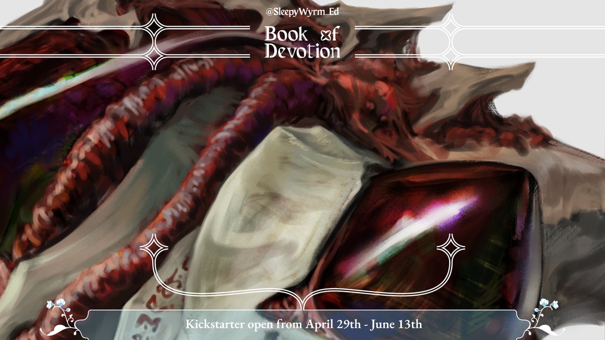 👀We have such sights to show you👀 Preview of my Chaos Paladin, Bearer of the True Oriflamme, for the Book of Devotion by @SleepyWyrm_Ed !! Check it out :D