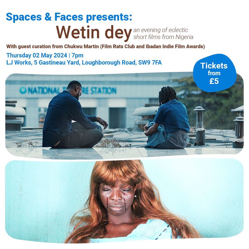 If you’re around tomorrow evening be sure to check out Wetin Dey: an evening of eclectic short films from Nigeria! 🎬🇳🇬✨ 🎟️ Grab your ticket now: atlasmay.eventive.org/schedule/662a5…