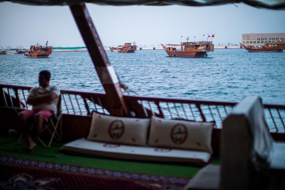 The largest gathering of Traditional Dhows participating in the tenth edition of the Senyar Festival! 
You can see them at #olddohaport until the morning of Thursday, 9 May!