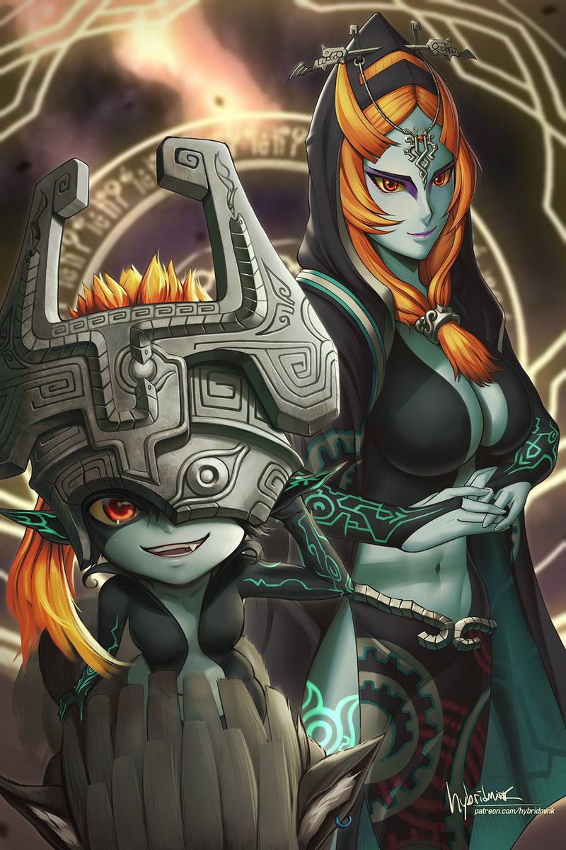 I'd always wanted to draw Midna, so ultimately I had to draw two!

HD on patreon.com/hybridmink

#zelda #midna