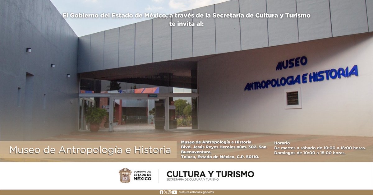 🗿 Visita el @MAHedomex, espacio que contiene un impresionante acervo que permite conocer el transcurso de la historia, a través del periodo paleolítico, la época prehispánica, la conquista, el virreinato y la independencia. ¡Te esperamos! 📍 Centro Cultural Mexiquense, #Toluca.