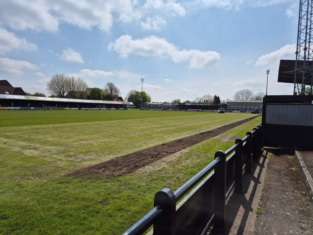 Work on preparing the pitch / ground for next season as already started.