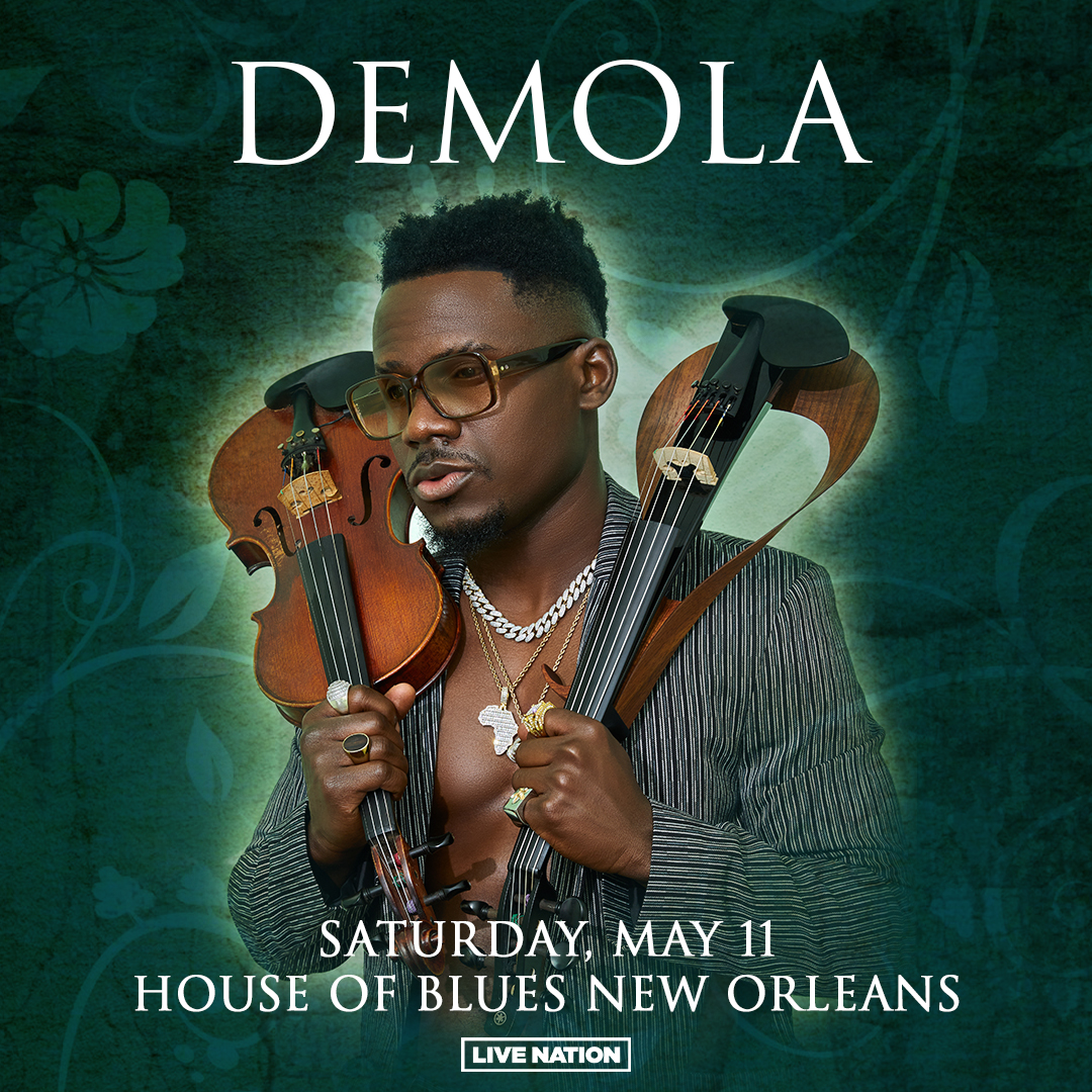 Enter to win two (2) FREE tickets to see Demola - The Violinist at House of Blues New Orleans on Saturday, May 11! #giveaways #freetickets #demolaviolinist 📷 whereyat.com/win-a-pair-of-…