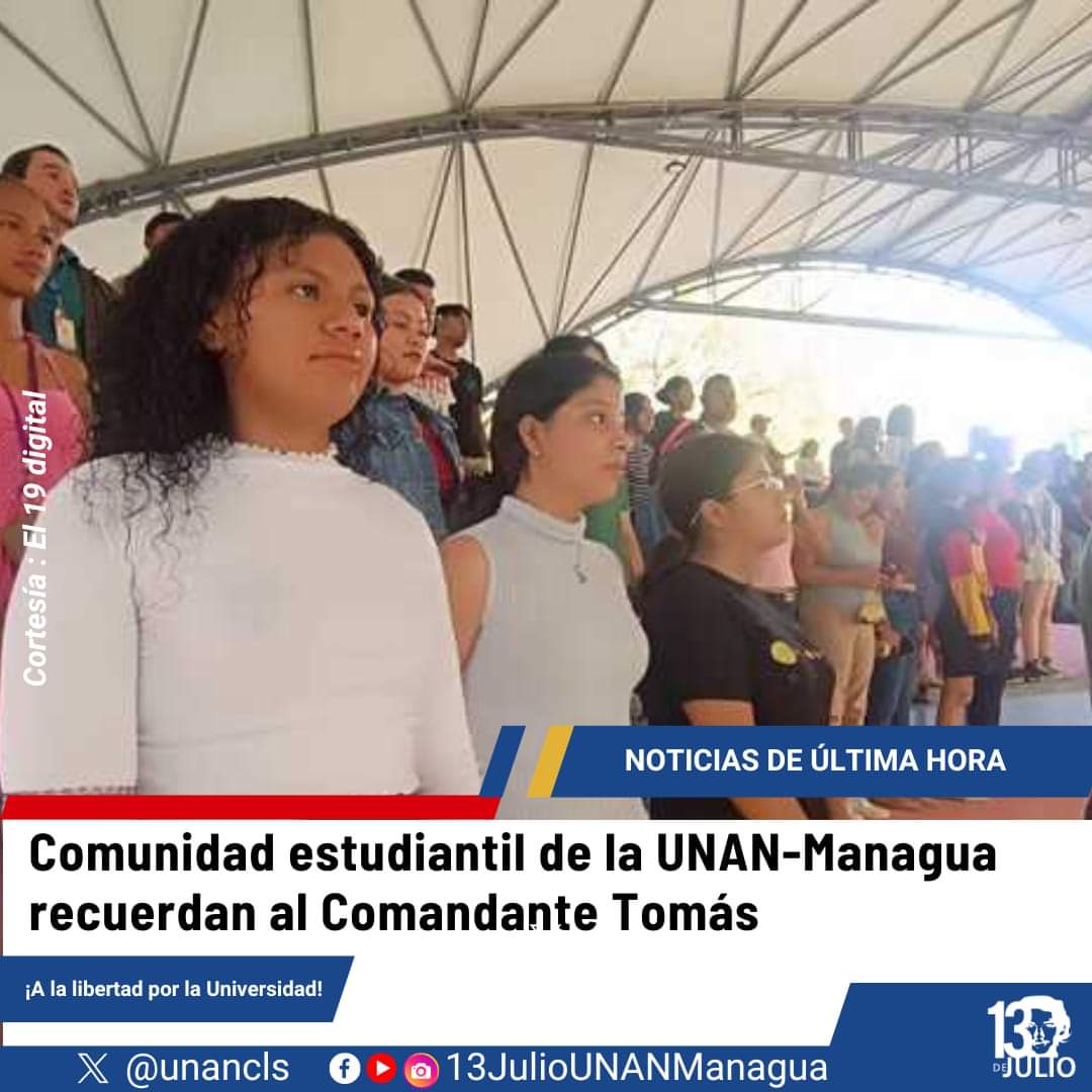 La UNAN- Managua junto a la comunidad estudiantil recuerda al comandante Tomás Borge. ✊🏼🇳🇮❤️🖤 💛❤️💛 #SomosUNAN #4519LaPatriaLaRevolución #SoberaníayDignidadNacional