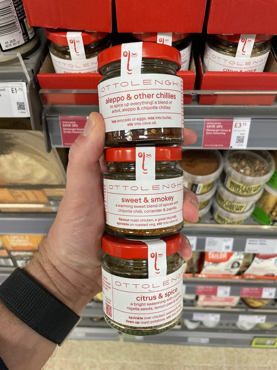 Ottolenghi Range! 👀 At Waitrose #ottolenghi #chilli #harissa #spices #pesto #wellthisisnew