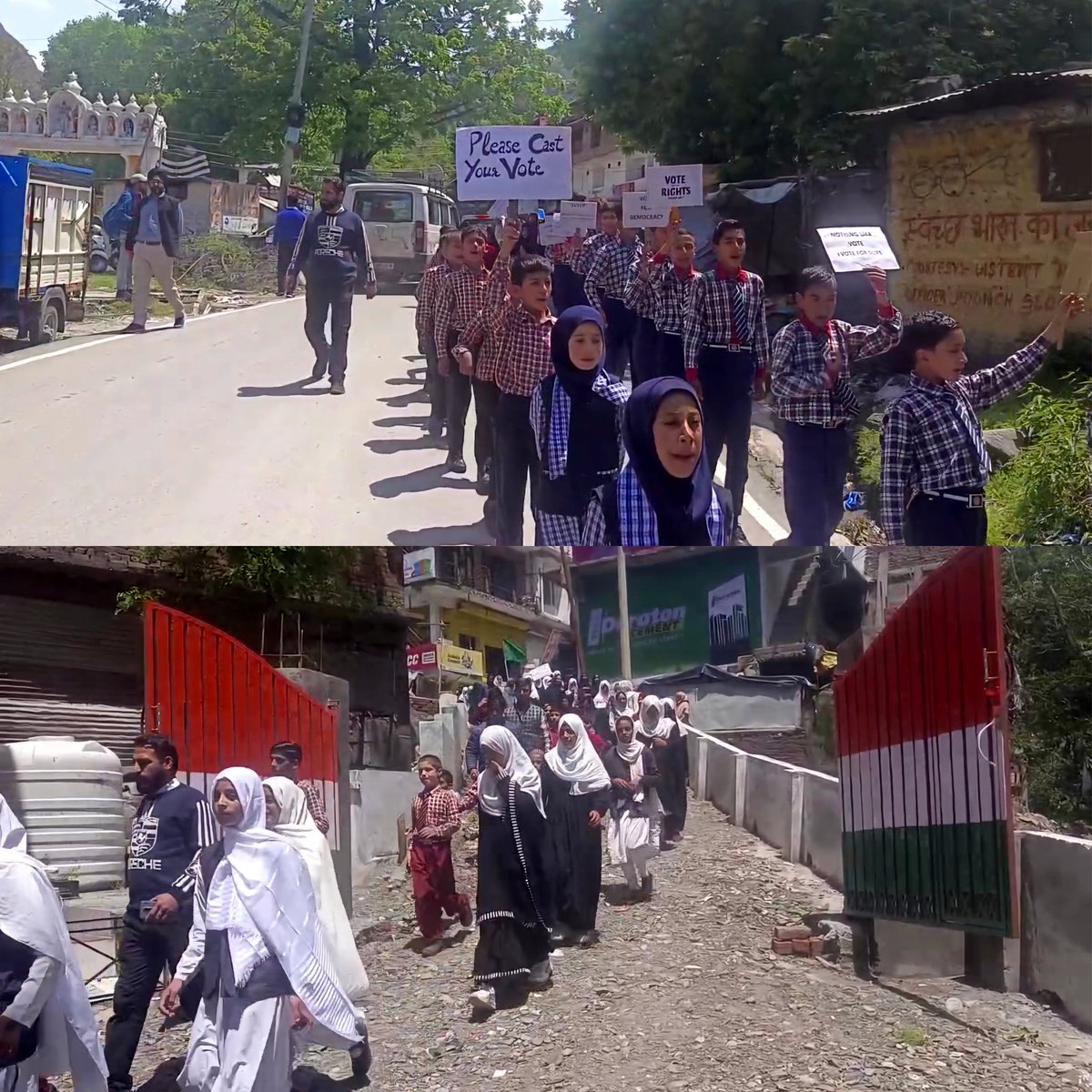 Youth of Tehsil Mandi with avalanchic energy going door to door. Today flagged off Voter Awareness campaign in Mandi. Thousands thronged to aware voters to exercise their democratic right to vote in the #LokSabhaElection2024. @diprjk @yasinc_ias