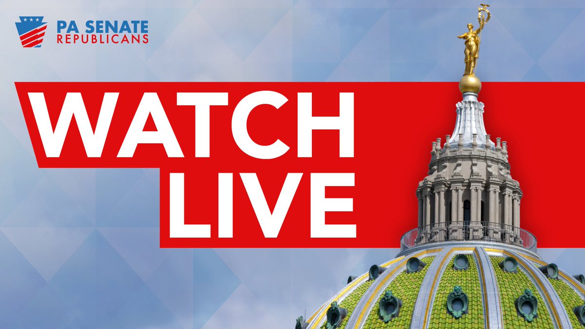 The #PASenate will convene for session today at 11:00 a.m. 🕚 Watch live & find more information about today's happenings here 💻⬇️ pasenategop.com/watch/