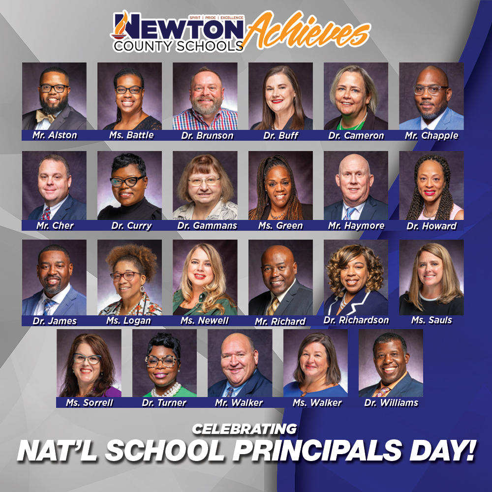 Happy National School Principals Day to the dedicated leaders of Newton County Schools! Your vision, dedication, and determination shape our students' future every day. Thank you for your commitment to academic excellence. #ThankYouPrincipals