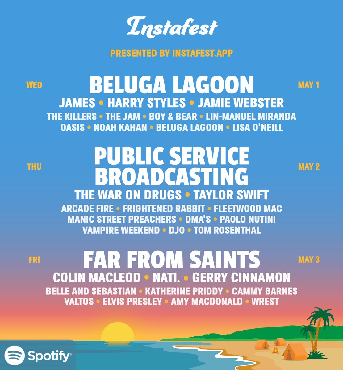 The YHRF Festival headliner has been set in stone this last couple of years. We're keeping @BelugaLagoon busy on the opening day ken! 🐳 How does yir own festival look? Show us yours in the replies! 🤟 instafest.app