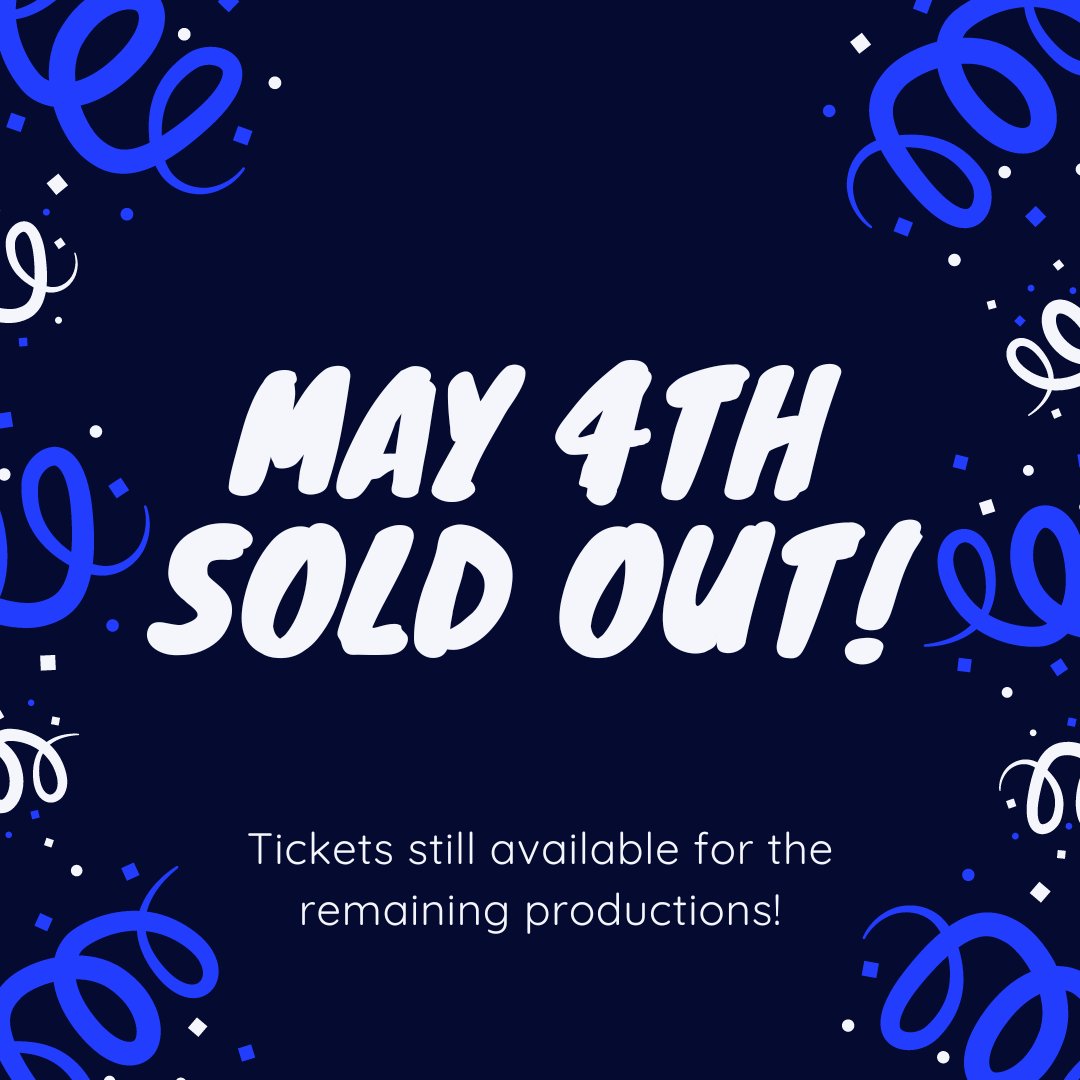 The Saturday, May 4th show is SOLD OUT! There are still tickets available for the remaining two shows. Get them here: vancoevents.com/us/CIUC @HSSD @BayPortHS @JaclynBeattie1 @MrsZahn15 @MPufall @KatieVerdegan