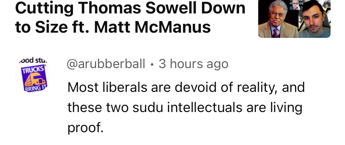 All timer mad Sowell fan