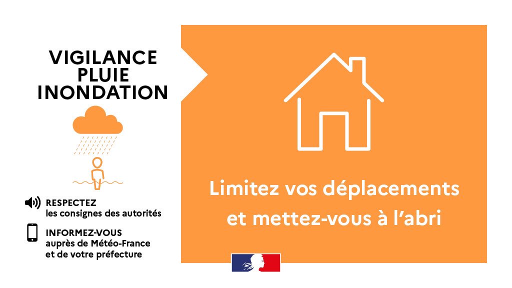 ⚠️@meteofrance place l’#Eure en vigilance orange 🟠 pluies 🌧️inondations à partir de 20h ce 1er mai. ➡️ Un épisode pluvieux et orageux est prévu, dans un contexte où les sols sont parfois déjà saturés. ✅ Soyez prudents. ℹ️ Restez informés sur : vigilance.meteofrance.fr/fr/eure