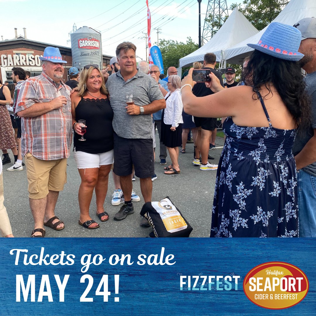 We're back! Tickets for the Halifax Seaport Cider and Beerfest + Fizzfest go on sale on our website MAY 24. Join us at the seaport August 8-10. Can't wait! seaportbeerfest.com #HalifaxNS