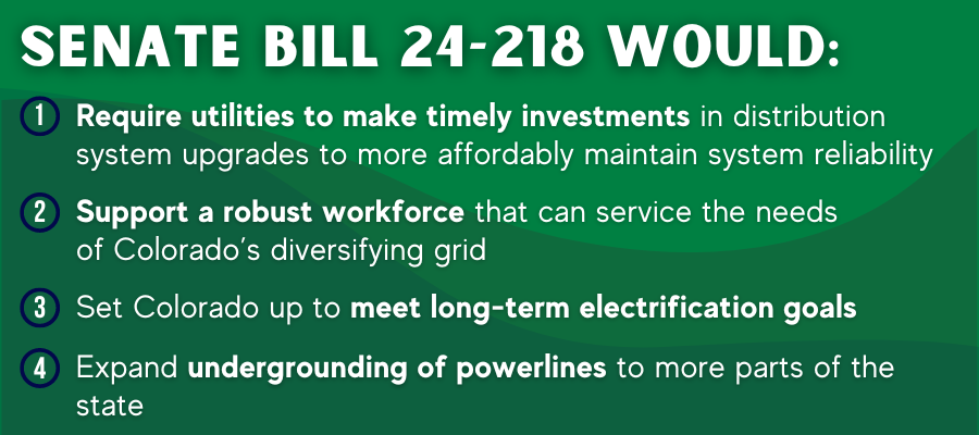 In order to meet our climate goals, it's essential that Colorado has an updated energy grid. @SteveFenberg & @Hansen4Colorado's bill to improve energy-utility resiliency & protect ratepayers is moving forward ➡️ #coleg #copolitics
