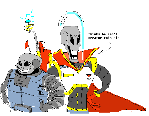 picture of papyrus and sans as greyliens designed years and years ago but never posted because me and a friend didn't like 'outertale' designs which were the monsters in blue and starry clothing mostly