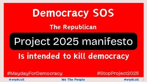 #wtpBLUE #wtpGOTV24 #DemVoice1 #ONEV1 The Heritage Foundation in cooperation with the Republican Party have devised an agenda they named PROJECT 2025. What is it? It turns America into an Authoritarian country, tramples the Constitution and gives