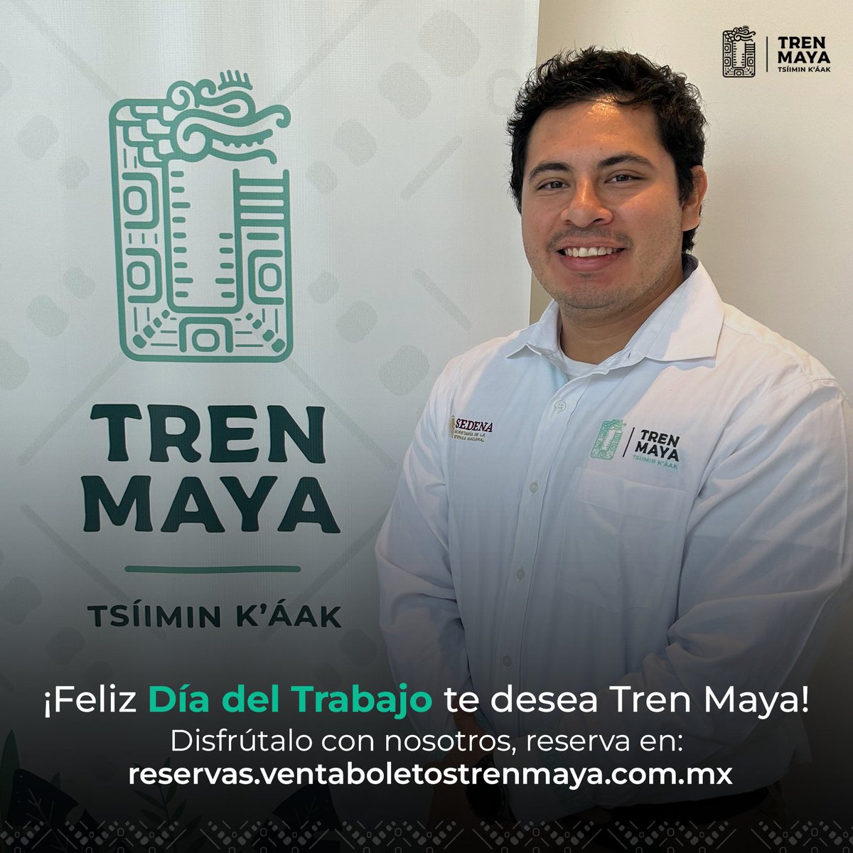 ¡Feliz Día del Trabajo, celebra de una manera diferente y diviértete mientras viajas a bordo del Tren Maya! Compra tus boletos en: reservas.ventaboletostrenmaya.com.mx #TrenMaya