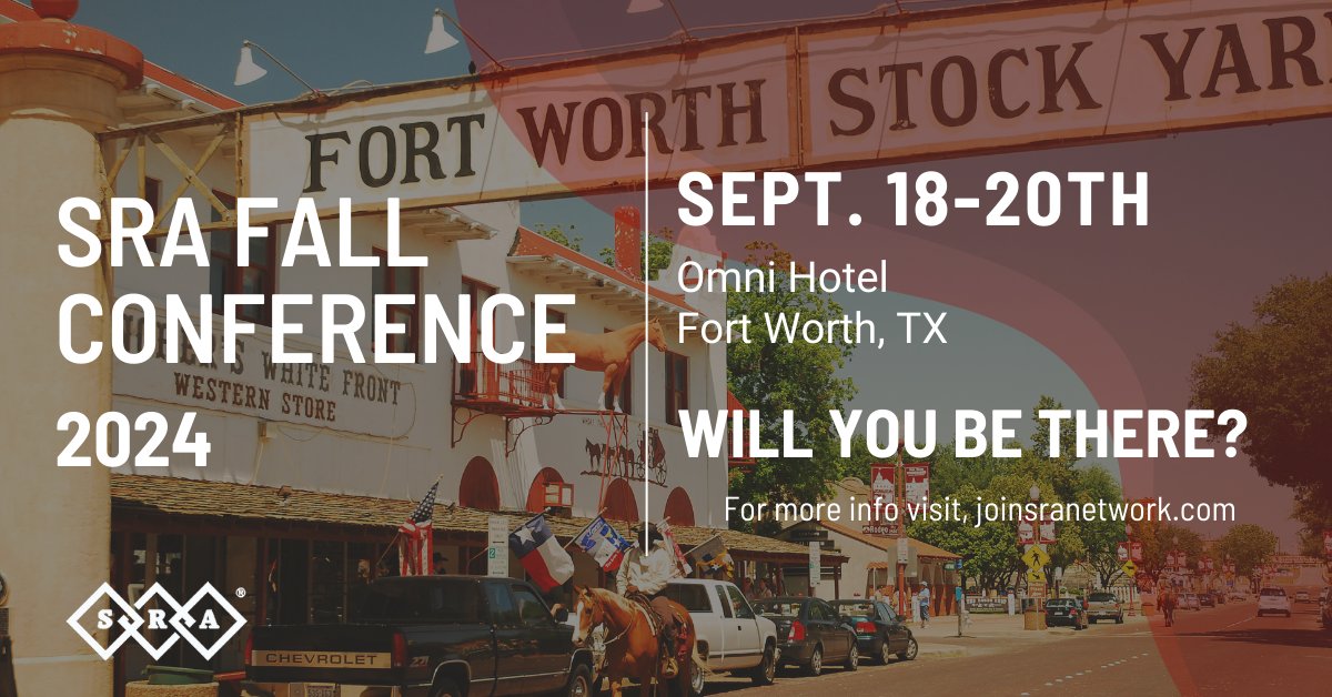 We have less than 145 days until our R3 Summit Conference in Fort Worth, TX. Who’s joining us this year?! #JoinSRA #SRA #SRAnetwork ow.ly/pE8Q50RrciF