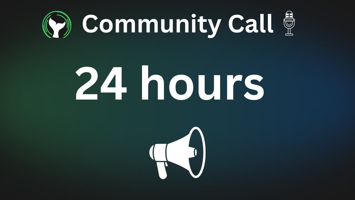 Gentle reminder for our Community Call tomorrow! Link to Call: x.com/i/spaces/1RDGl… #RideTheWhale