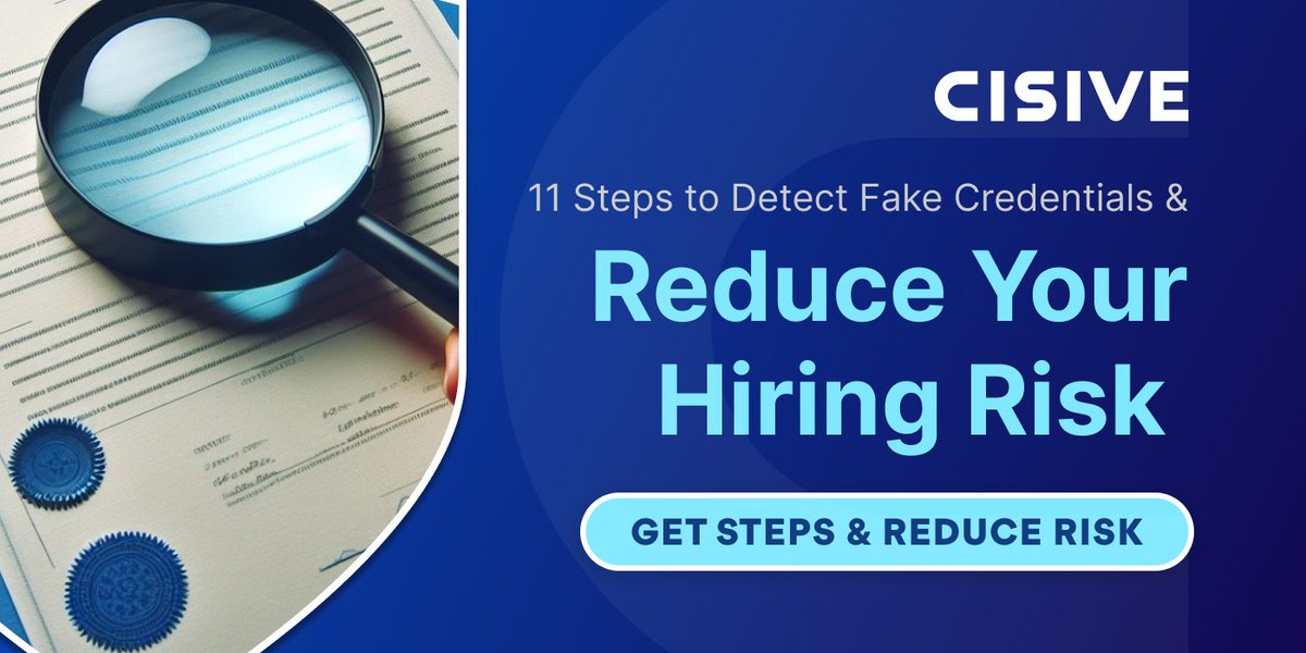 🕵️‍♂️ Protect your business from credential fraud! Learn how rigorous verification can prevent hiring unqualified candidates. 

🔗 ow.ly/WjqU50RnGKF

#BackgroundChecks #Credentials #HiringProcess #RiskMitigation