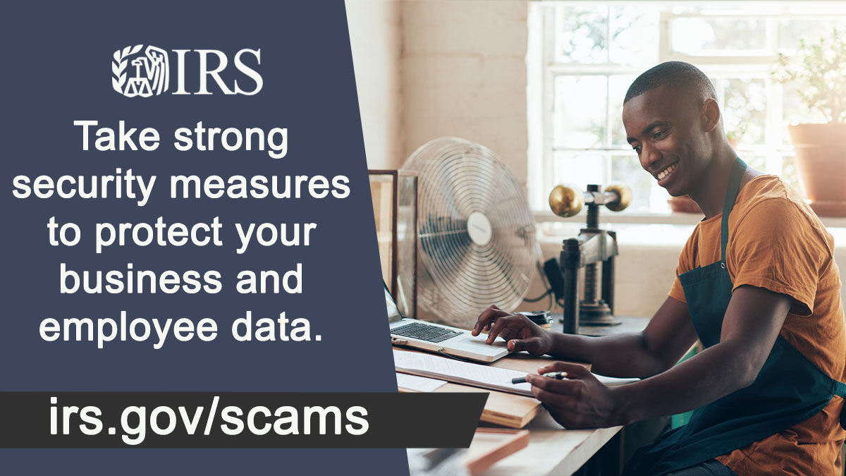 IRSsmallbiz's tweet image. An #IRS reminder on National #SmallBusinessWeek: Your businesses may be threatened by cyberattacks. For your #TaxSecurity, learn to protect yourself: ow.ly/qmXz50RtzMl