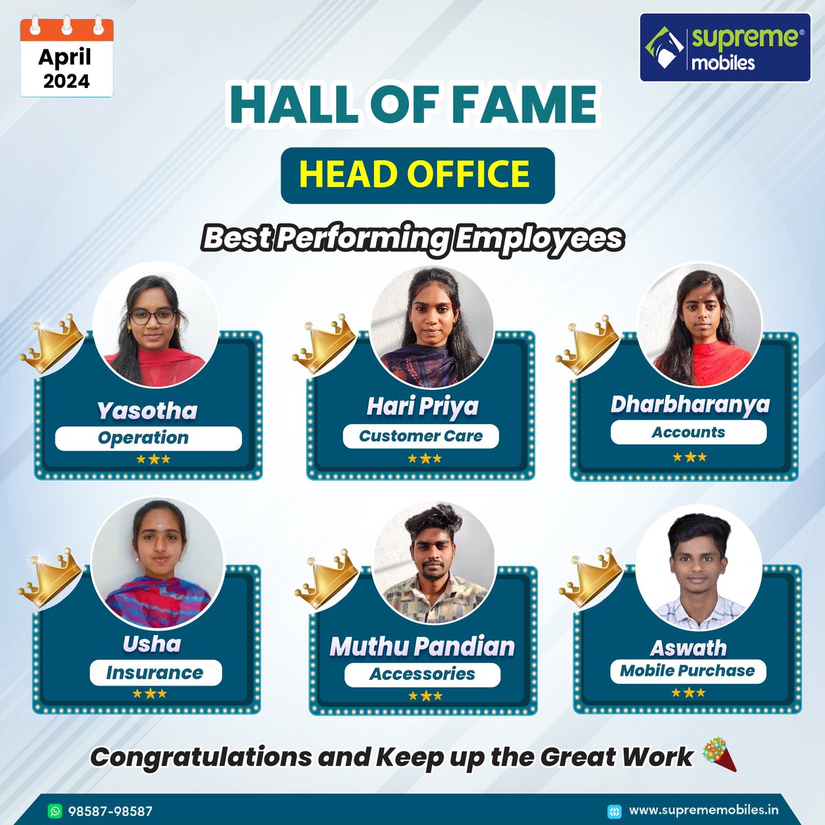 Hall of Fame

Overall remarkable Performance

Congratulation Team for your Stunning Performance!

#Suprememobiles #sucessmindset #sucesschallenge #targetstyle #target #targeting #targetfinds #targetchallenge #congratulation #Congratulations #team #teamwork