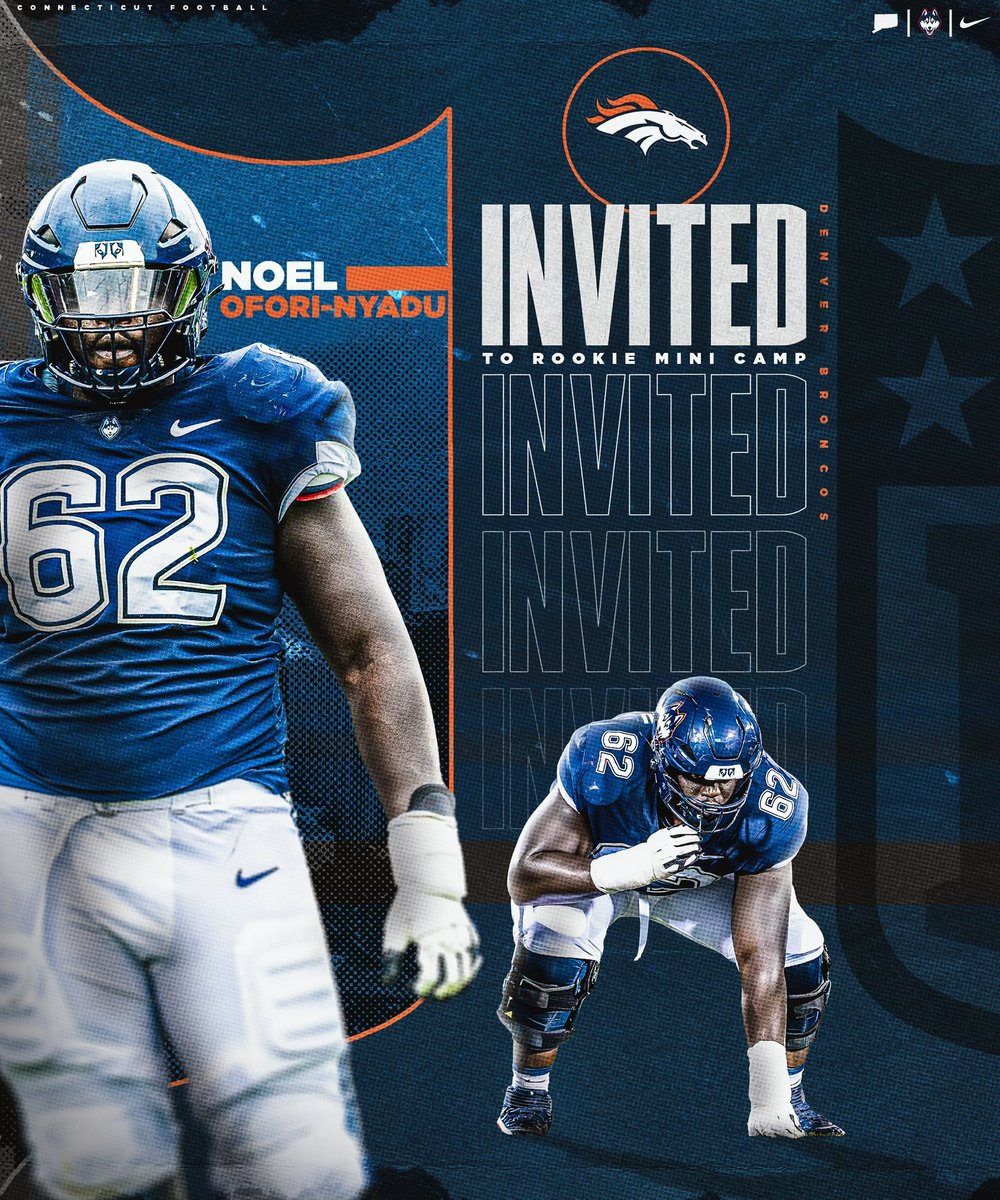 Congrats @thefirst_nooel on his invite to the @Broncos rookie mini camp! #CTFootball
