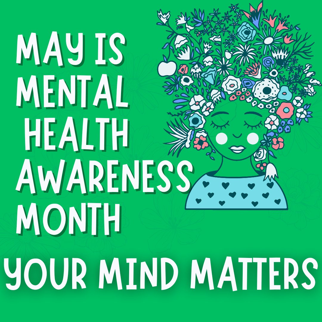 May is #MentalHealthAwarenessMonth 🌱 Let's break the stigma by openly discussing our struggles and victories. Support is around the corner—reach out, listen, and care. Remember, it's okay not to be okay. Your mental health matters. 💚 #EndTheStigma #MentalHealthMatters