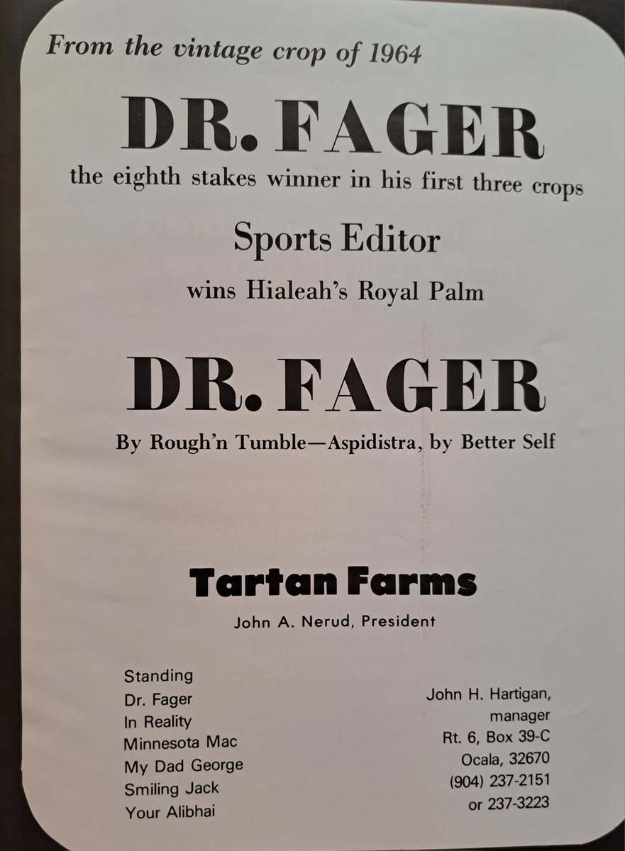 DR FAGER 
Tartan Farm