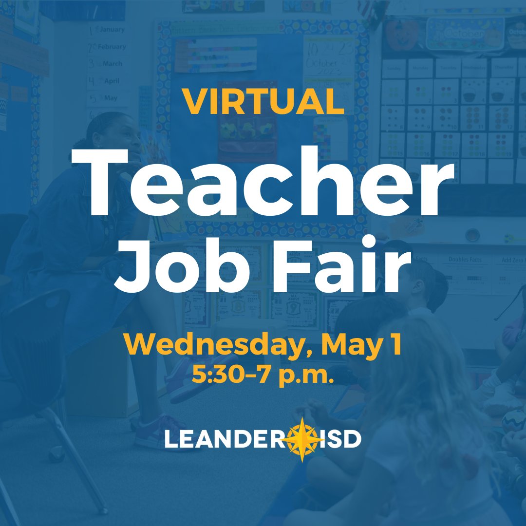 If you're passionate about making a difference in the lives of exceptional students, we want to meet you! Join us for a virtual job fair from 5:30-7 p.m. tonight, May 1, to explore rewarding opportunities in #1LISD. Register here: bit.ly/4cXVWtS #NoPlaceLikeLISD